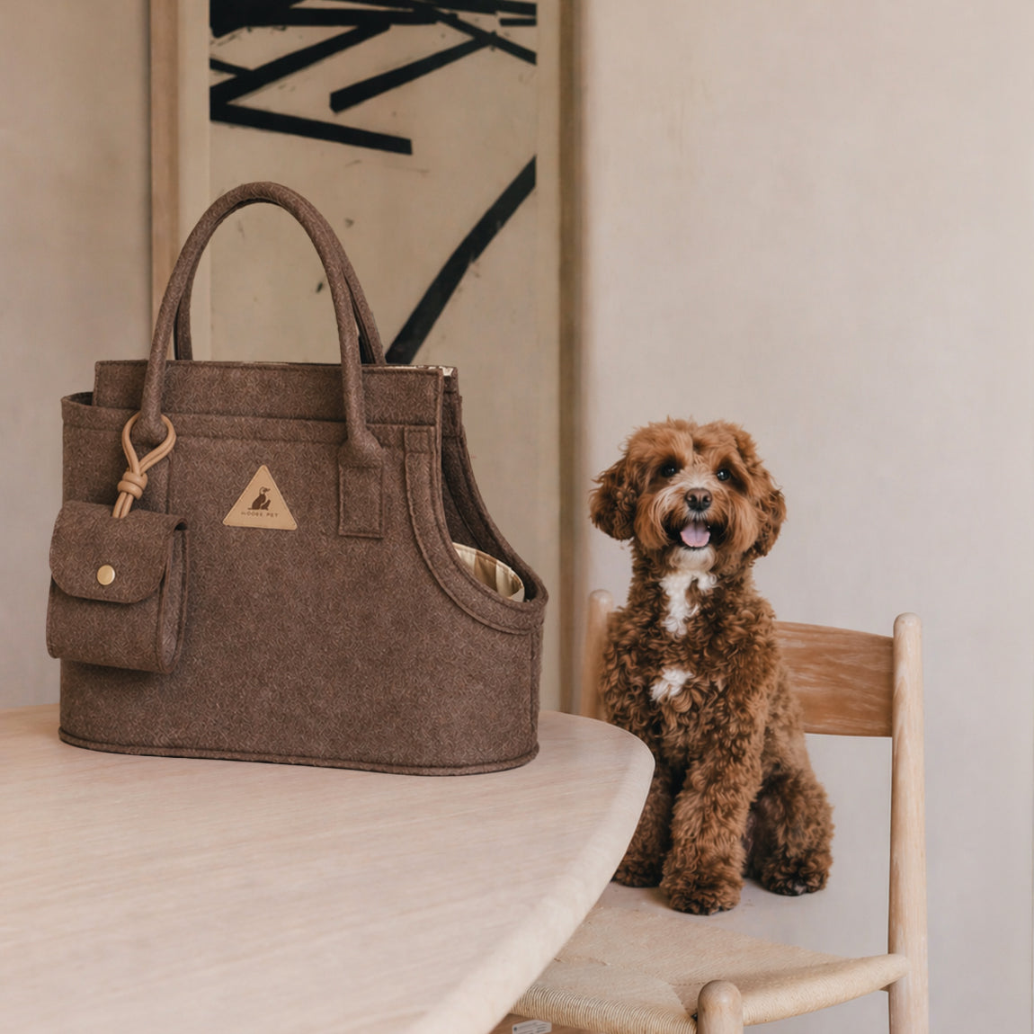 Nooee Pet Ash Felt Dog Carrier