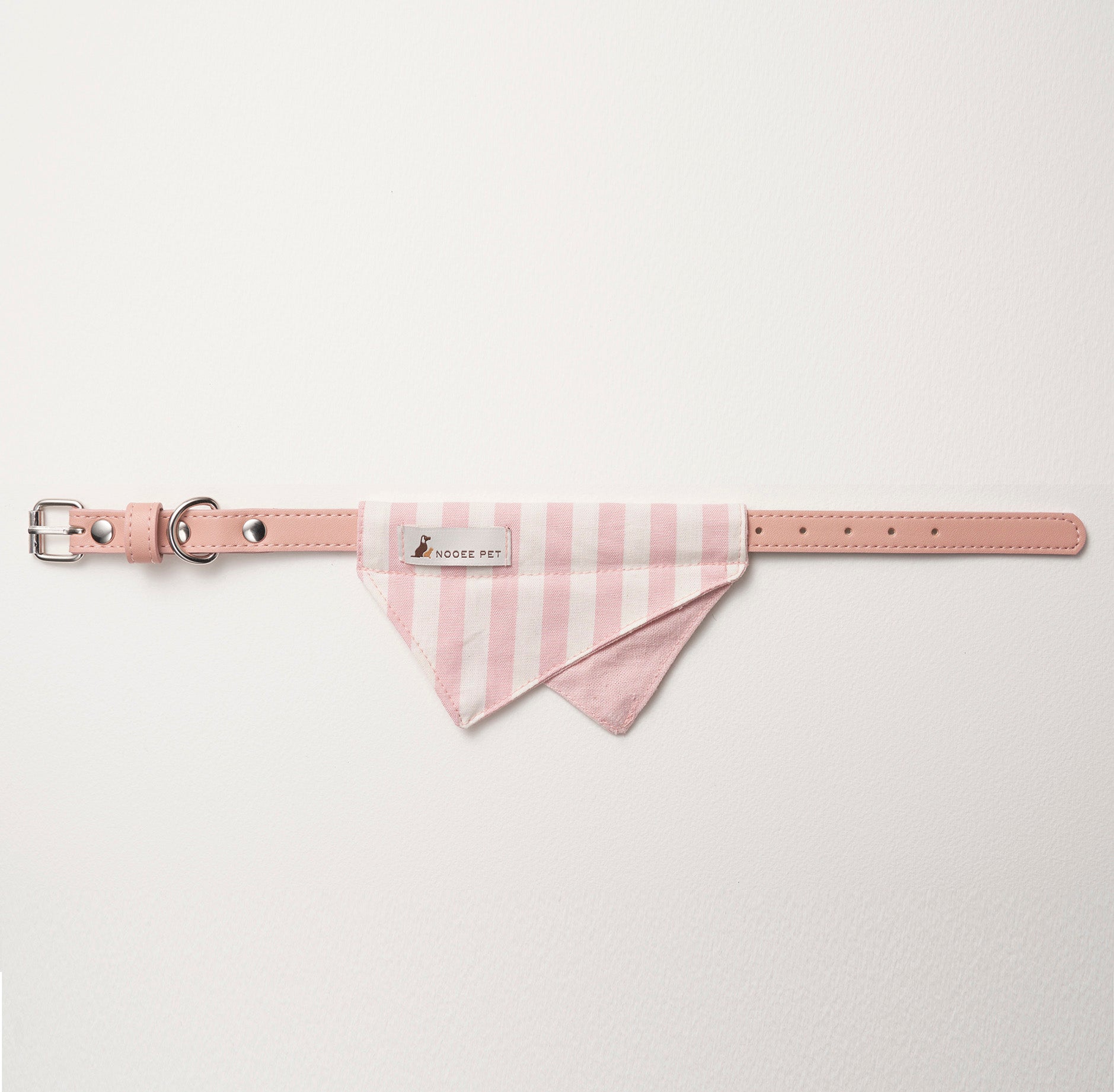 Pink Daisy Collar with bandana displayed flat on a white background