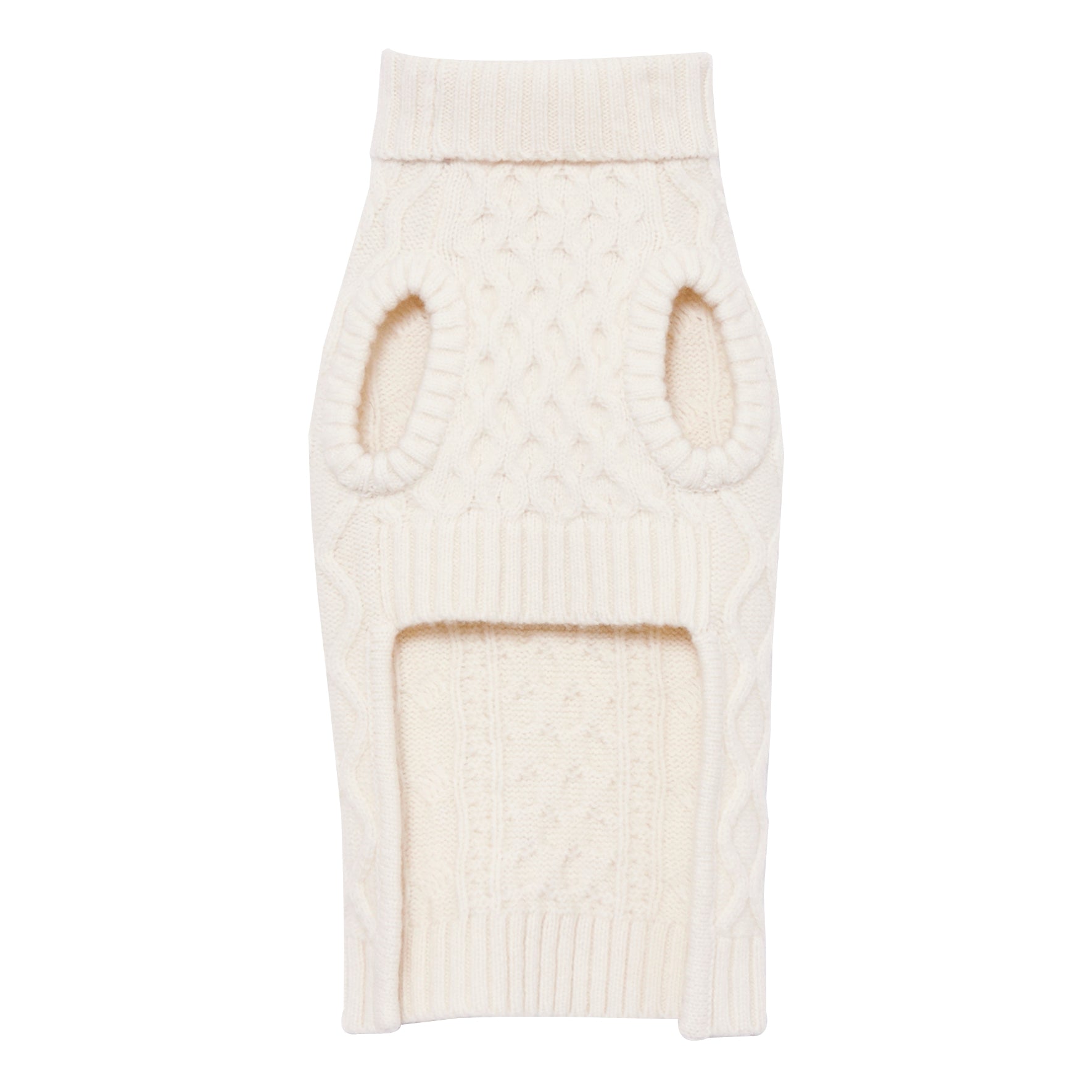 NOOEE PET X DEMYLEE WOOL OFF WHITE CABLE SWEATER