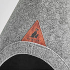 Nooee Pet leather logo patch on gray felt Pet Cave Bella (XS)