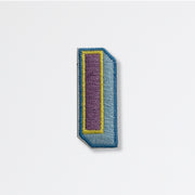 Nooee Pet embroidered patch – letter I in purple and blue