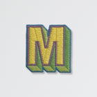 Nooee Pet embroidered patch – letter M in yellow and green