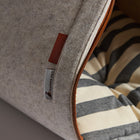 Striped cotton cushion inside the Nooee Pet Nabi Nest