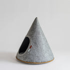 Gray Nooee Pet Toby felt dog cave on a white background