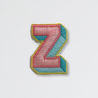 Nooee Pet embroidered patch – letter Z in pink and blue