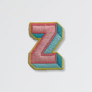 Nooee Pet embroidered patch – letter Z in pink and blue