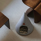 Gray Nooee Pet Toby felt dog cave in a modern living room