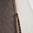 Close-up of the zipper detailing on the Nooee Pet Cave Lucy (M) in Cream.