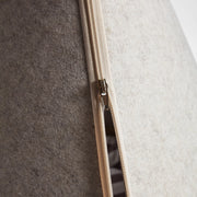 Close-up of the zipper detailing on the Nooee Pet Cave Lucy (M) in Cream.
