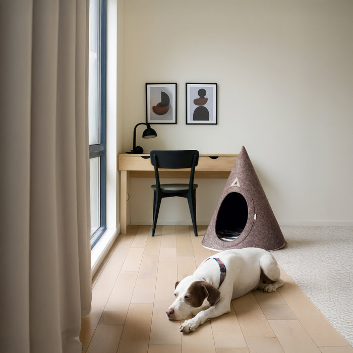 Nooee Pet Brown Felt Pet Cave