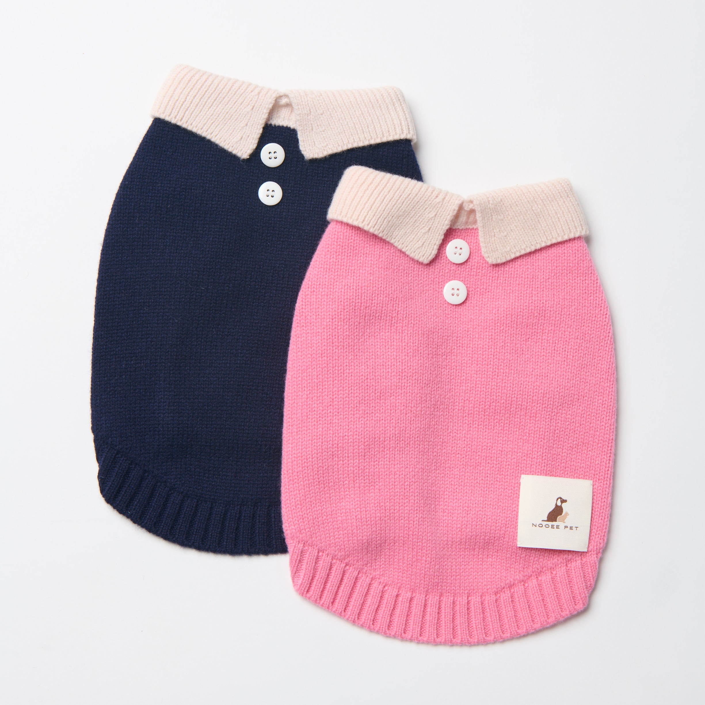 Nooee Pet Polo Wool Sweater – 100% Wool Knit with Classic Collar