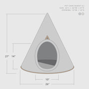 Nooee Pet Brown Felt Pet Cave