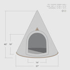Nooee Pet Brown Felt Pet Cave