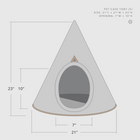 Nooee Pet Cave Toby (S)-Gray