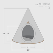 Nooee Pet Cave Toby (S)-Gray