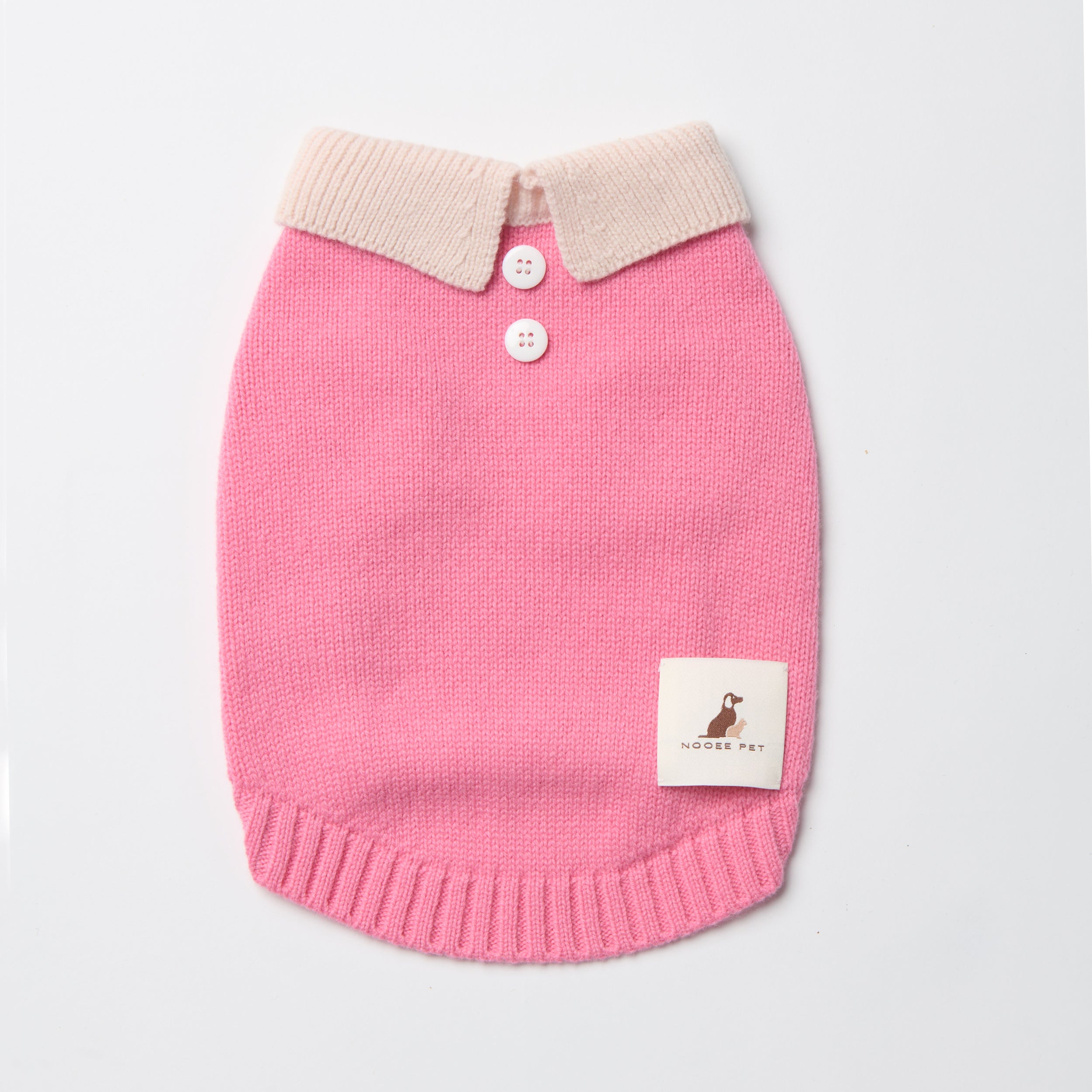 Nooee Pet Polo Wool Sweater – 100% Wool Knit with Classic Collar