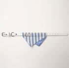 Blue Daisy Collar with bandana displayed flat on a white background